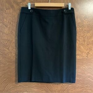 Talbot’s Black Size 12 Italian-Knit Skirt, New
